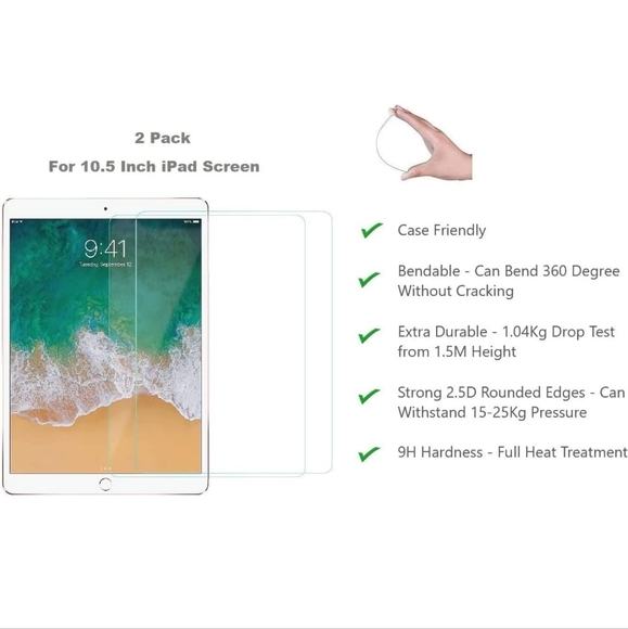 2 Pack Screen Protector for iPad Pro & Air: Maximum Protection for Your Device - Picture 1 of 6